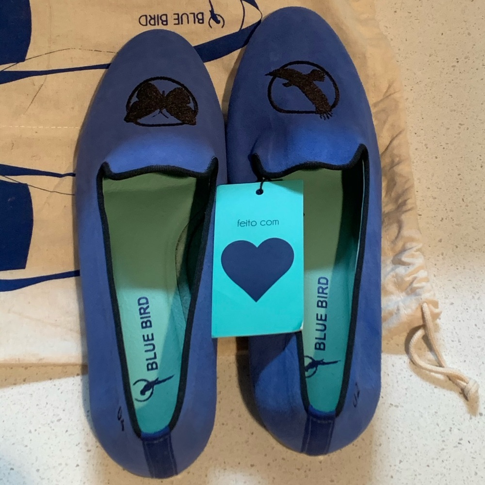 NWT Blue Suede Blue Bird Shoes - Butterfly & Eagle